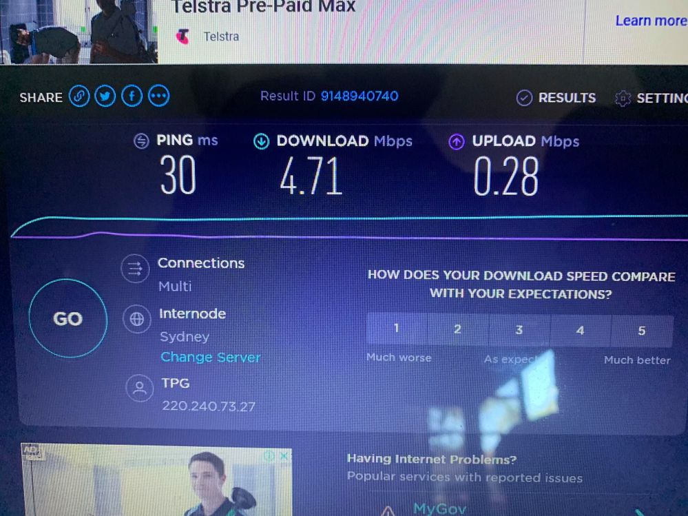speed while using cable