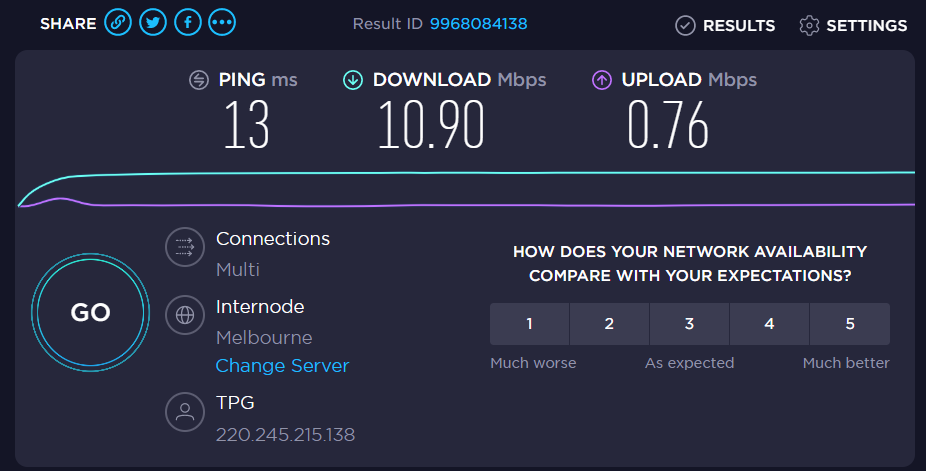 Solved: Very Slow Upload speed - NBN 50 - TPG Community