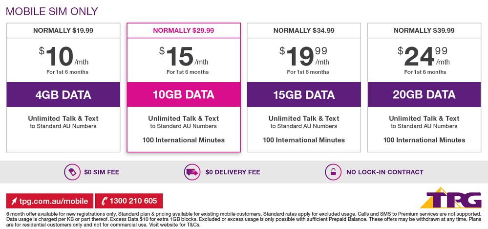 tpg business mobile phone plans