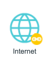 6.) Note my internet status is this chain icon (the DSL light is solid green)