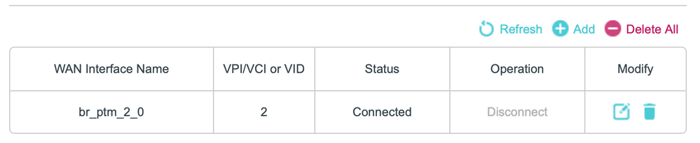 8.) to confirm - my WAN Connection remain as is - i.e in Bridge mode.